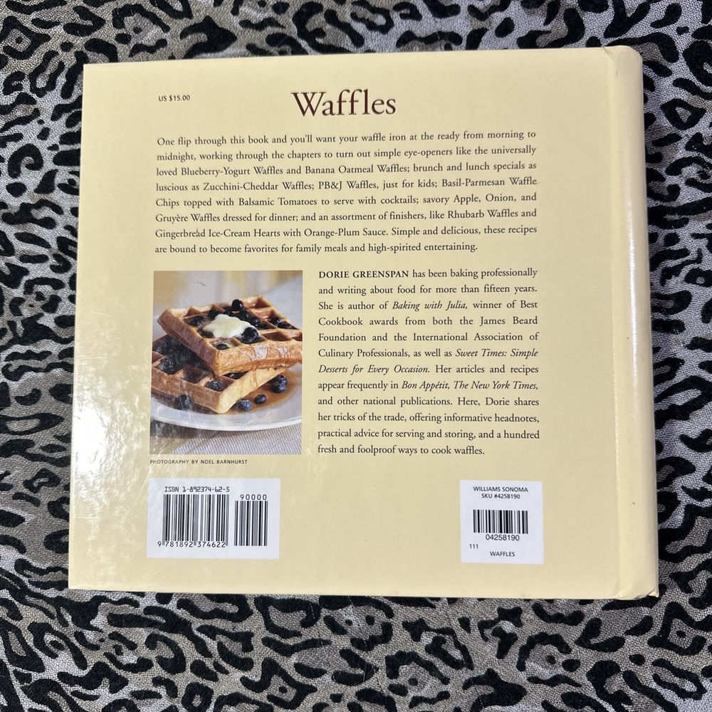 William Sonoma -Waffles From Morning To Midnight By Dorie Greenspan! cookbook! - Picture 2 of 8